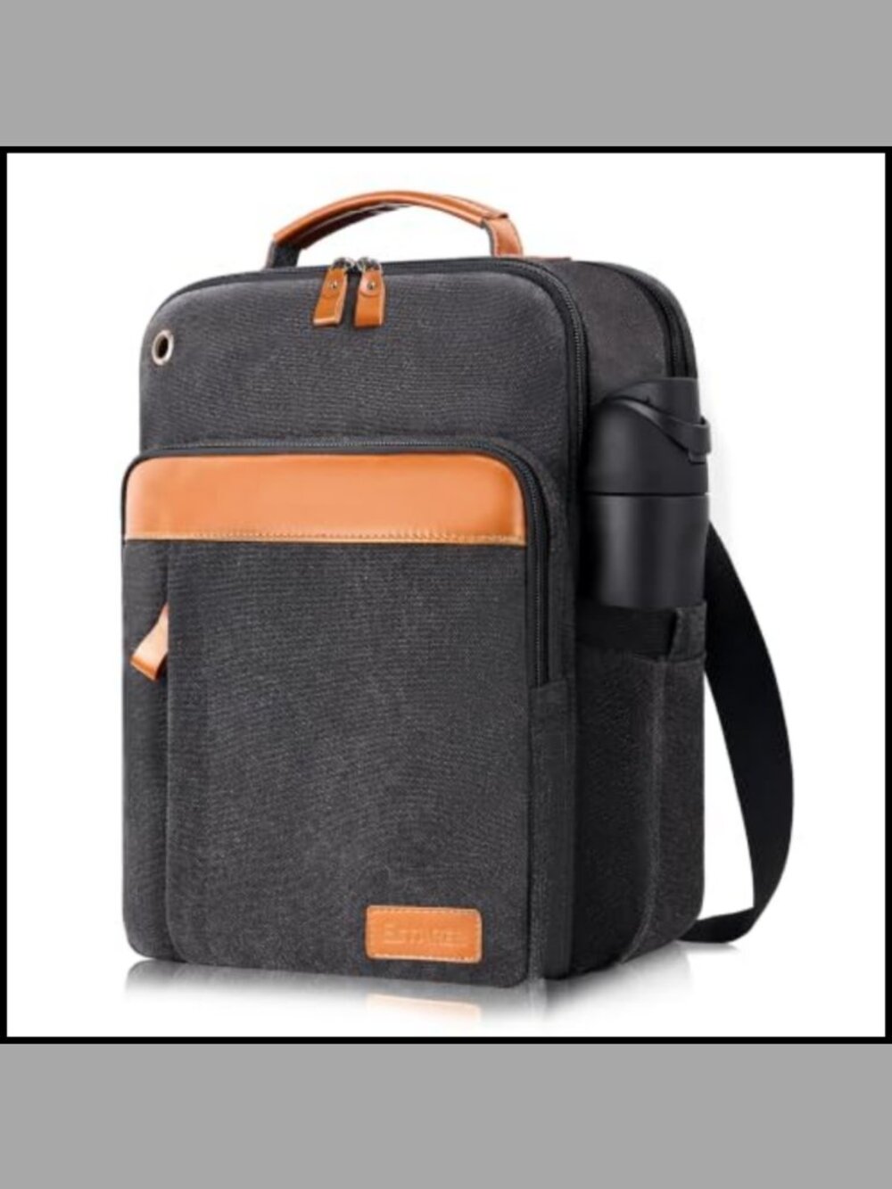 Canvas Messenger Bag 13-14in Padded Laptop Crossbody Shoulder Bag